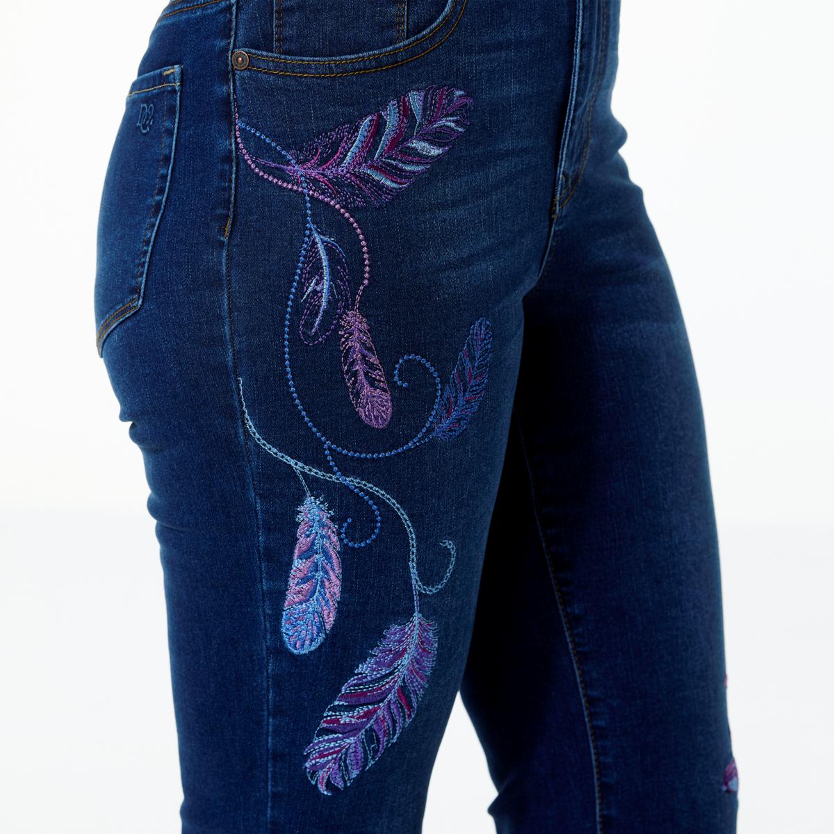 paint-splatter straight-leg Jeans  Blue